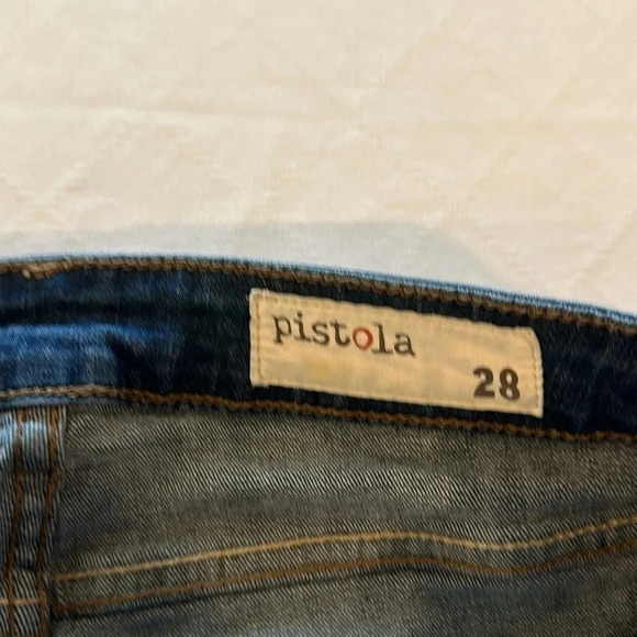 Pistola Jeans Womens Size 28 Destroyed Ankle Zip Skinny Slim Leg Stretch EUC - Picture 5 of 7